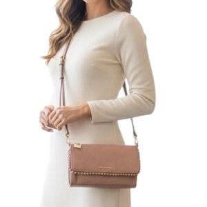 New.  Max Studio Blush Crossbody Bag with Gold‎ Accents